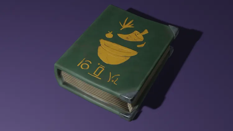 Green old cooking book